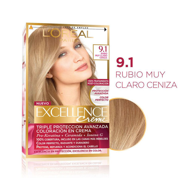 Imagen de Tinta Loreal Excellence Nº9.1 Rubio Muy Claro Cenizo