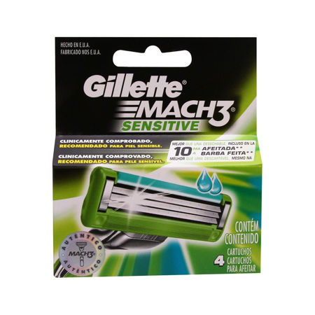 Imagen de Repuestos Gillette Mach3 Sensitive x 4