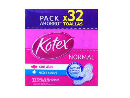 Imagen de Toalla Normal con Alas Extra Suave x 32 Kotex
