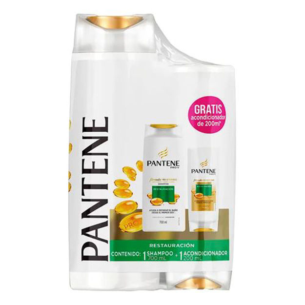 Imagen de Pack Pantene Restauración Shampoo 700 ml + Aco. 200 ml