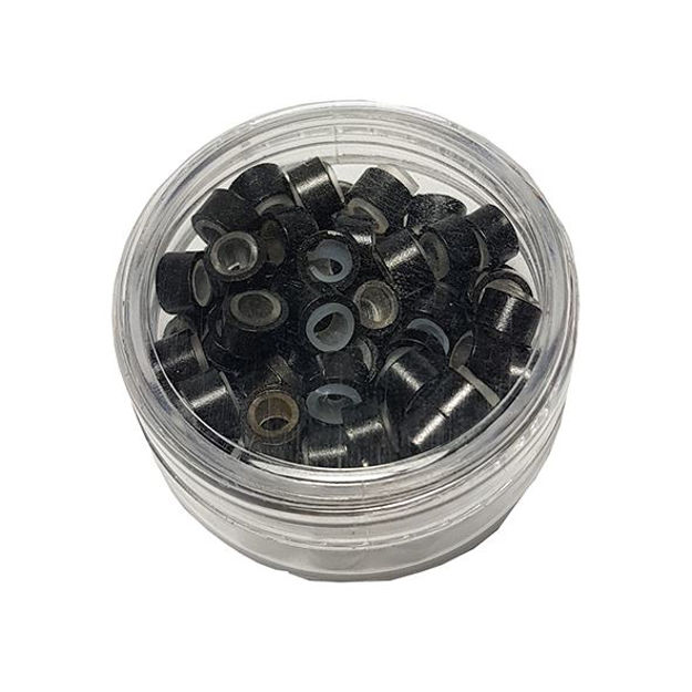 Imagen de Microring con Silicona Negra 100 unidades Beauty Style