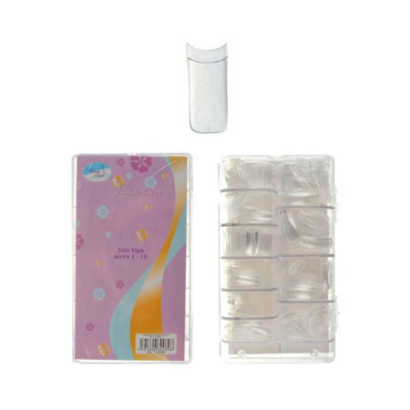 Imagen de Uñas French Trasparentes 500 Unidades Beauty Style