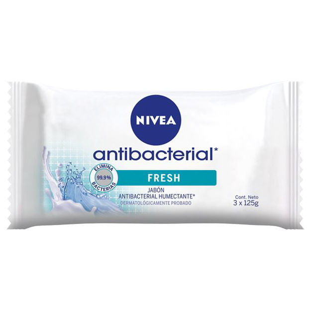 Imagen de Jabon Nivea Antibacterial 125 gr 3 unidades