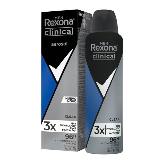 Imagen de Desodorante Rexona Clinical Aerosol 110 ml Clean
