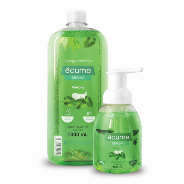 Imagen de Jabon Liquido Espuma Ecume 1000 ml + 300 ml Hierbas