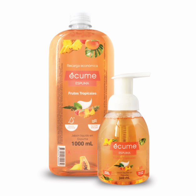 Imagen de Jabon Liquido Espuma Ecume 1000 ml + 300 ml Frutas