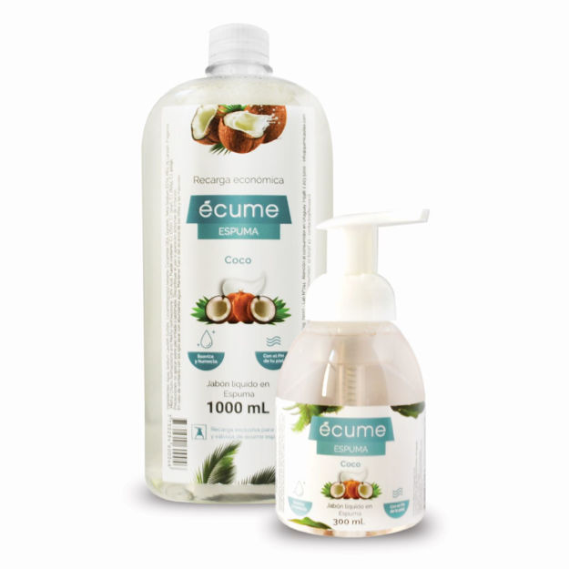 Imagen de Jabon Liquido Espuma Ecume 1000 ml + 300 ml Coco