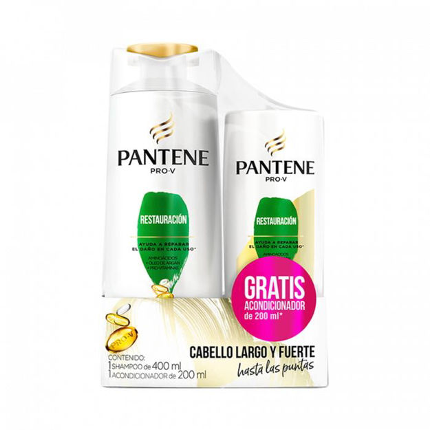 Imagen de Pack Pantene Restauración Shampoo 400 ml + Ac. 200 ml Regalo