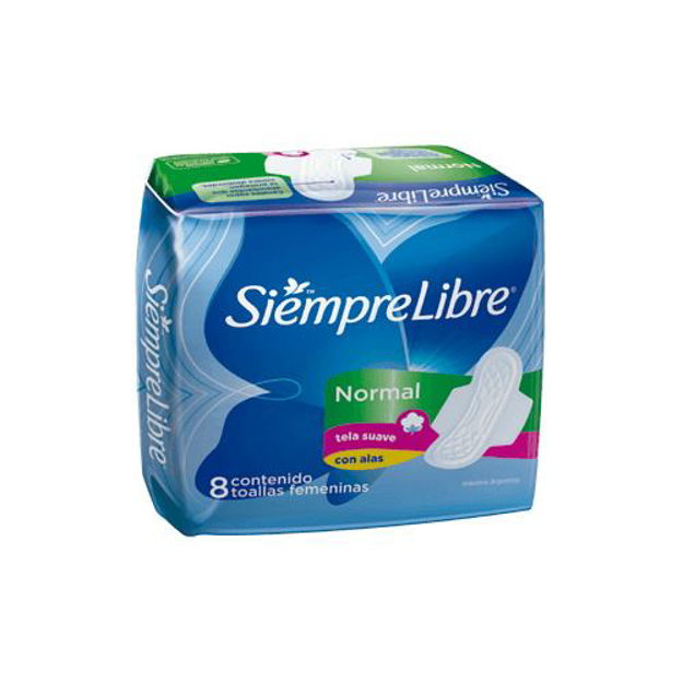 Imagen de Toallitas Femeninas Siempre Libre Adapt con Alas 8 u 4x3