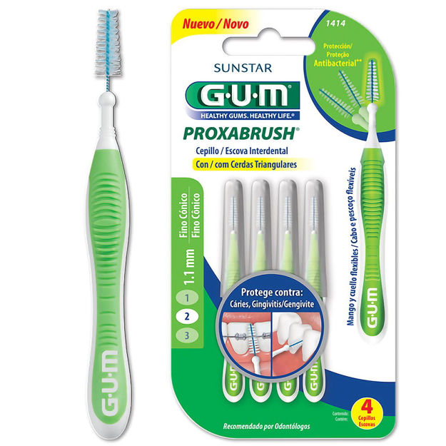 Imagen de Cepillos Interdentales GUM Proxabrush 1414 4 unidades