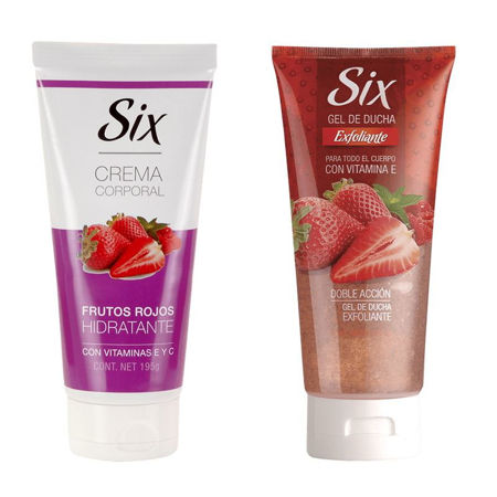 Imagen de Pack Six Crema Corporal Frutos Rojos + Gel Ducha Exfoliante