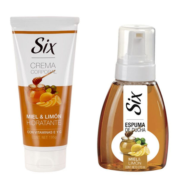 Imagen de Pack Six Espuma + Crema Corporal + Esponja Miel y Limon
