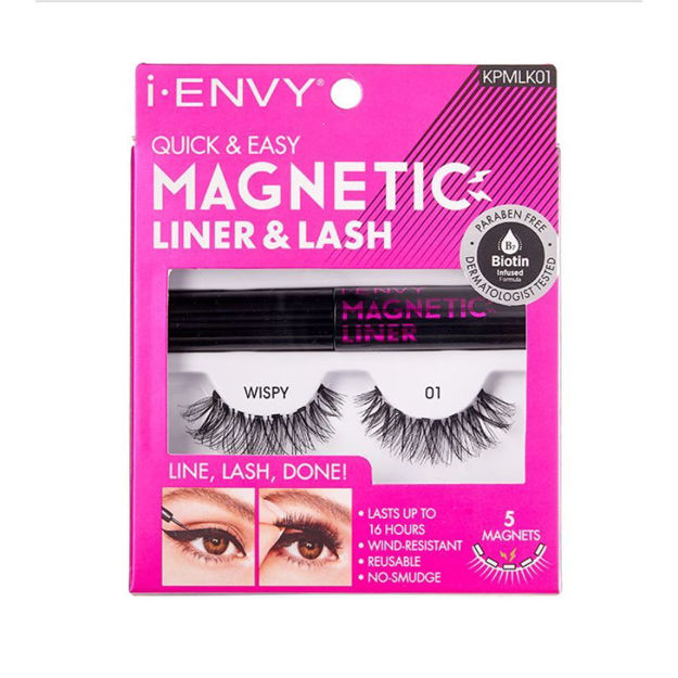 Imagen de Set de Delineador Magnético Kiss Liner & Lash N°01 Wispy
