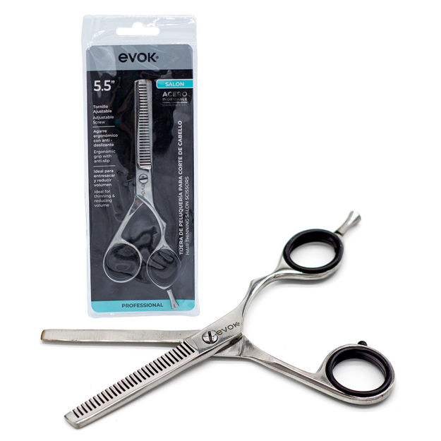 Imagen de Tijera de Entresacar para Barberia 5,5" Evok HS-T5-5