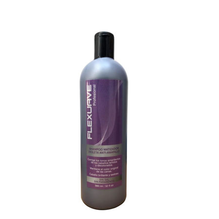 Imagen de Shampoo Matizador Violeta Anti Amarillo Flexuave 1000 ml
