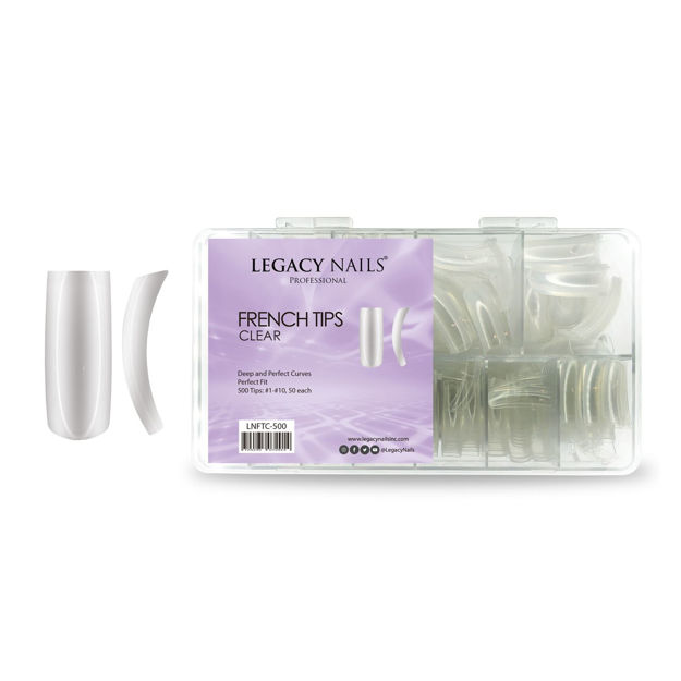 Imagen de Uñas Tips French Legacy Nails Clear x500