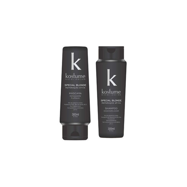 Imagen de Pack Matizador Kostume Special Blonde Shampoo + Mascara