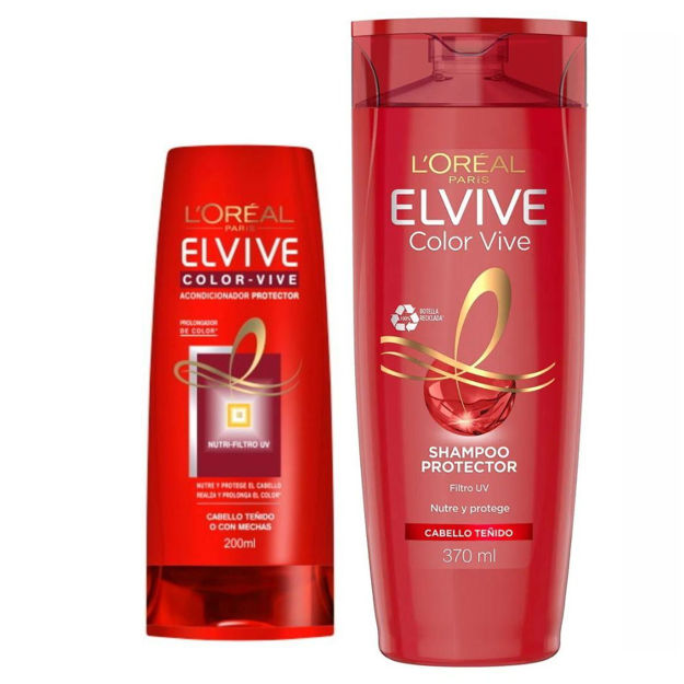 Imagen de Pack Elvive Shampoo 370 ml + Acondicionador 200ml Color Vive