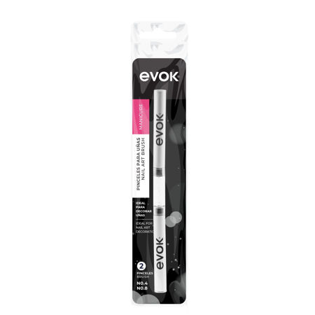 Imagen de Pinceles para Uñas Nail Art Evok N°4 y 8