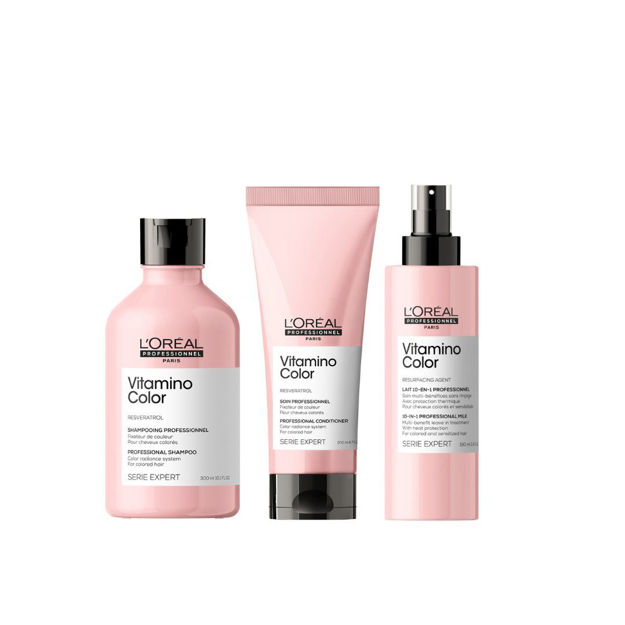 Imagen de Pack Loreal Pro Vitamino Shampoo + Acondicionador + 10 en 1