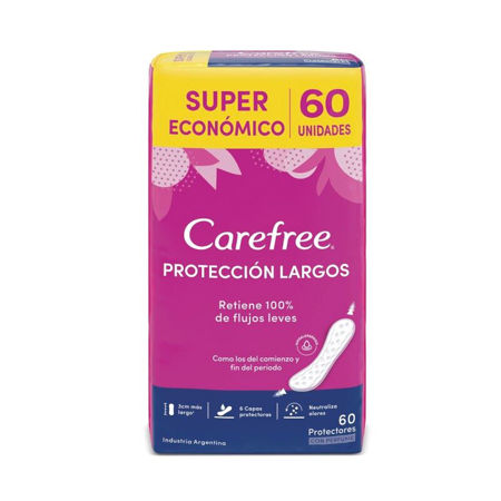Imagen de Protectores Diarios Largos Carefree con Perfume 60 unidades