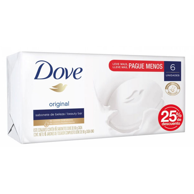 Imagen de Jabon Dove 90 g Pack 6 unidades Original