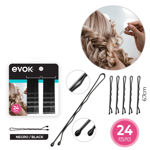 Imagen de Ondulines Negros Evok 24 unidades