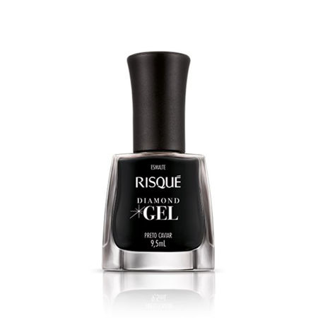 Imagen de Esmalte Risque Diamond Gel Preto Caviar