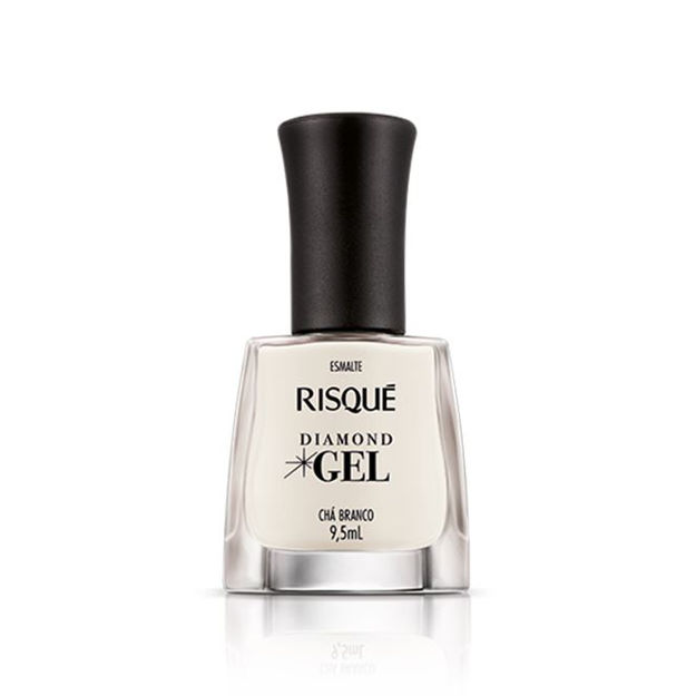 Imagen de Esmalte Risque Diamond Gel Cha Branco