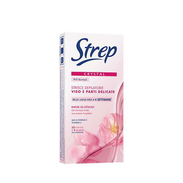 Imagen de Bandas Depilatorias Faciales Strep Crystal 20 u