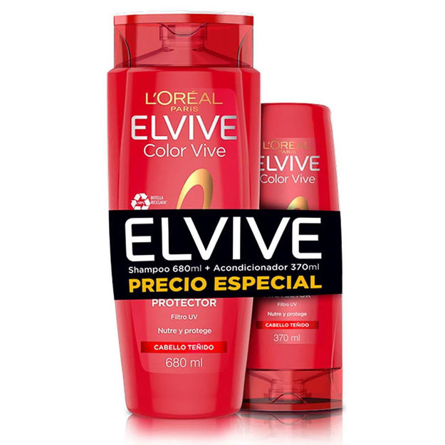 Imagen de Pack Elvive Shampoo 680 ml + Acondicionador Color Vive