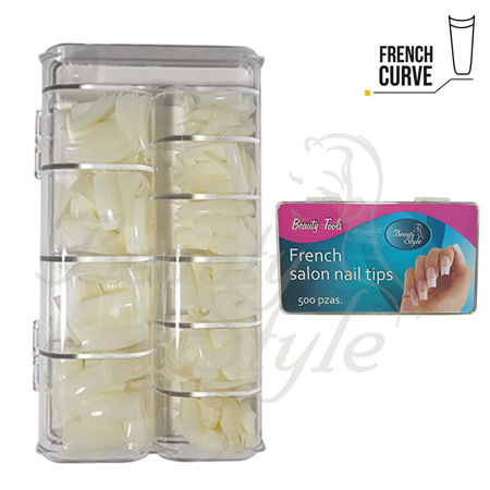 Imagen de Tips de Uñas French Curve Natural Beauty Style 500 unidades