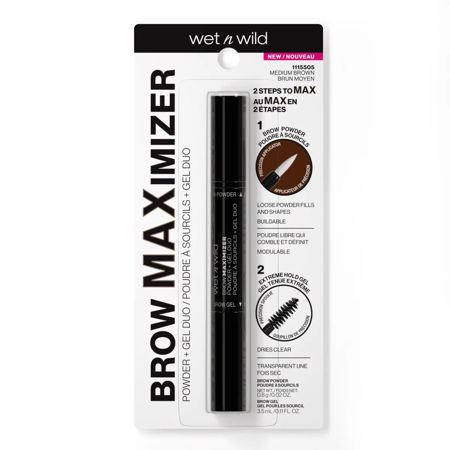 Imagen de Maximizador de Cejas Wet N Wild Polvo + Gel Duo Medium Brown