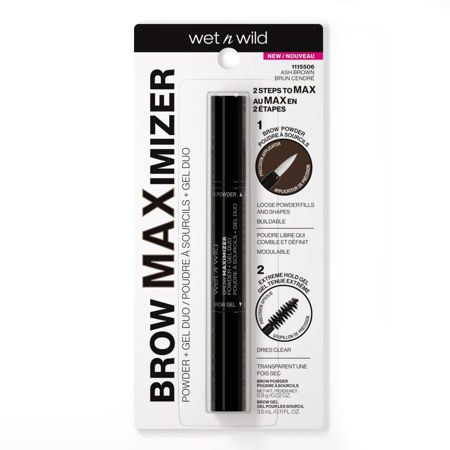 Imagen de Maximizador de Cejas Wet N Wild Polvo + Gel Duo Ash Brown