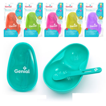 Imagen de Juego de Plato y Cuchara para Bebe Genial