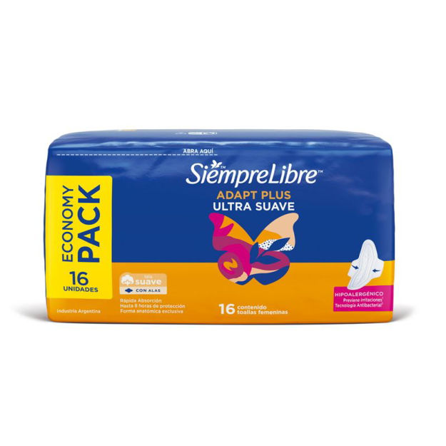Imagen de Toallas Femeninas Siempre Libre Adapt Plus Ultra Suave 16 u