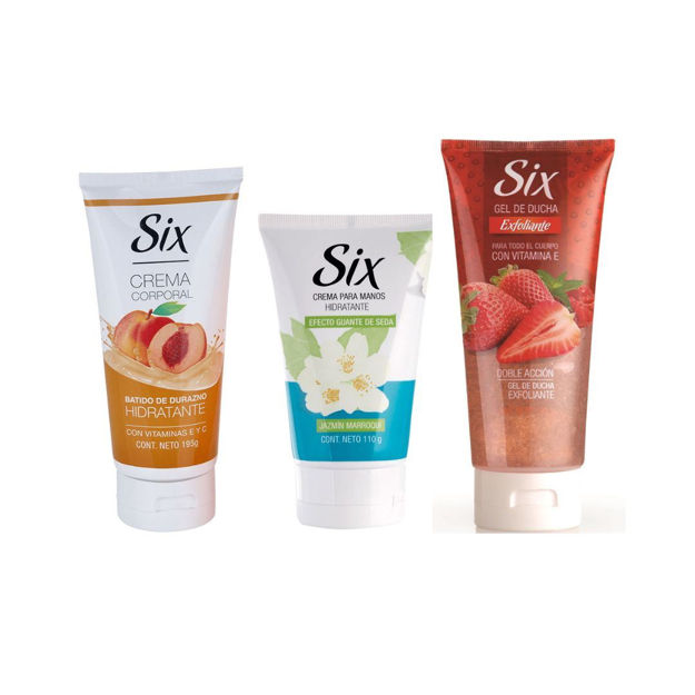Imagen de Pack Six Exfoliante de Ducha + Crema Manos + Crema Corporal