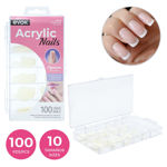 Imagen de Uñas Postizas de Acrilico Cuadradas Evok 100 u