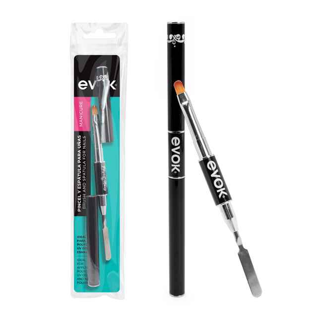 Imagen de Pincel y Espatula para Uñas Evok EV-NBS-20