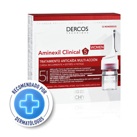 Imagen de Ampollas Dercos Vichy Aminexil Clinical 5 Mujer 12 ml