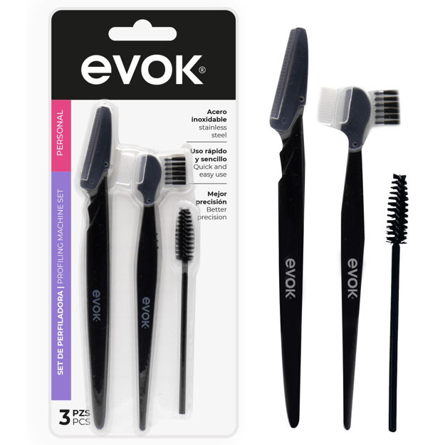 Imagen de Rasuradora de Cejas con Accesorios Evok 3 unidades