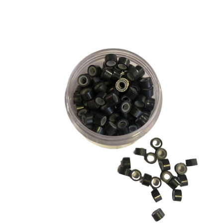 Imagen de Microring con Silicona Negro 200 unidades Baiding