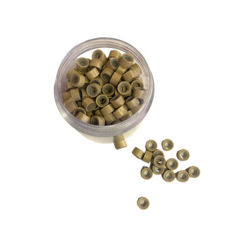 Imagen de Microring con Silicona Beige 200 unidades Baiding