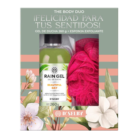 Imagen de Pack Gel de Ducha Rain Gel Beautiful Day 260 gr + Esponja