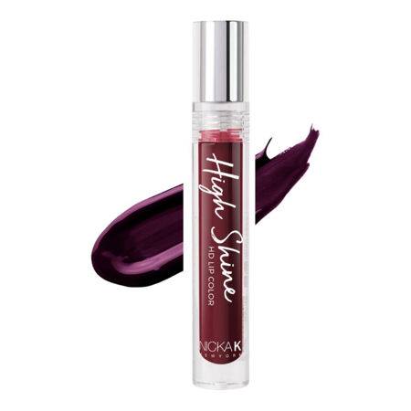 Imagen de Labial Liquido Nicka K High Shine HD N°14 Black Cherry