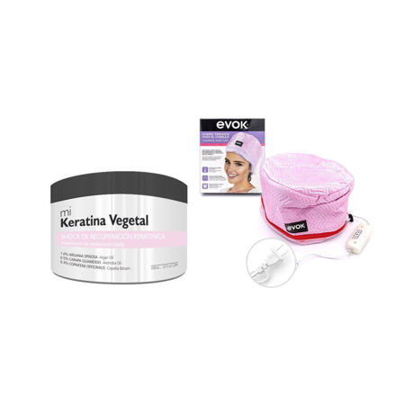 Imagen de Pack Riviera Mi Keratina Vegetal + Gorra Térmica Evok