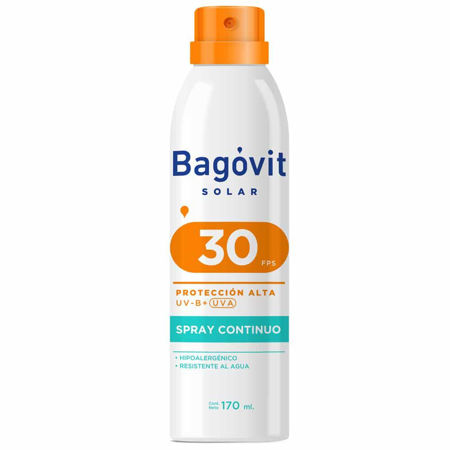 Imagen de Protector Solar Spray Continuo Bagovit FPS 30 170 ml