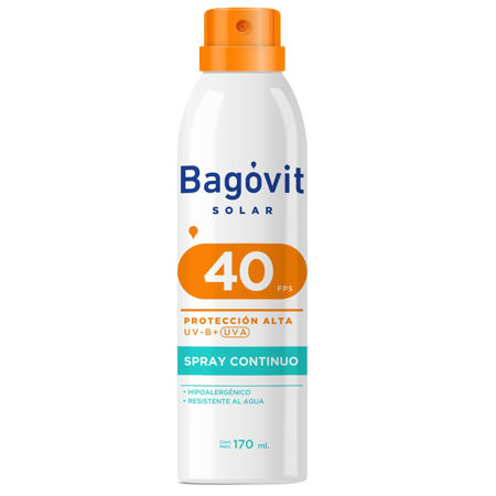 Imagen de Protector Solar Spray Continuo Bagovit FPS 40 170 ml