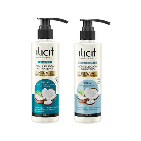 Imagen de Pack Shampoo + Acondicionador Ilicit Kera-V Brillo 350ml