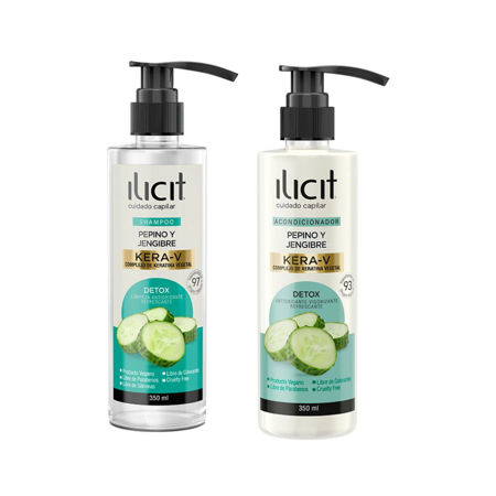 Imagen de Pack Shampoo + Acondicionador Ilicit Kera-V Detox 350ml